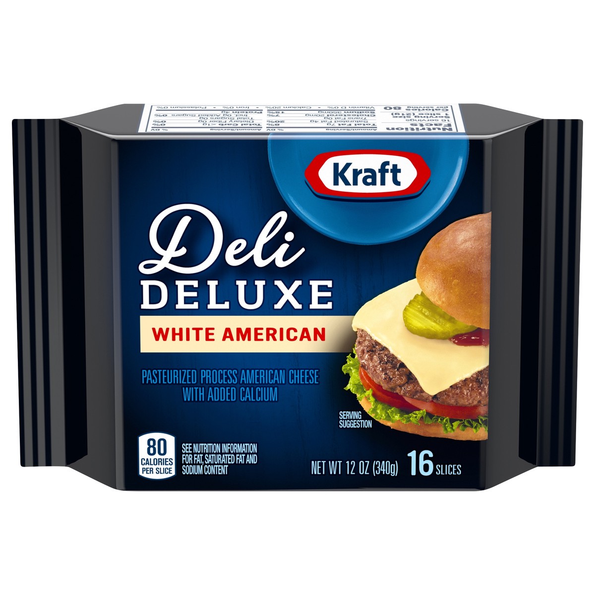 slide 6 of 14, Kraft Deli Deluxe White American Cheese Slices, 16 ct Pack, 16 ct