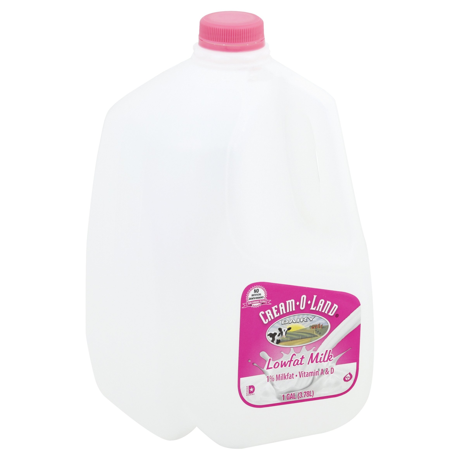 slide 1 of 6, Cream-O-Land 1% Lowfat Milk, 128 fl oz