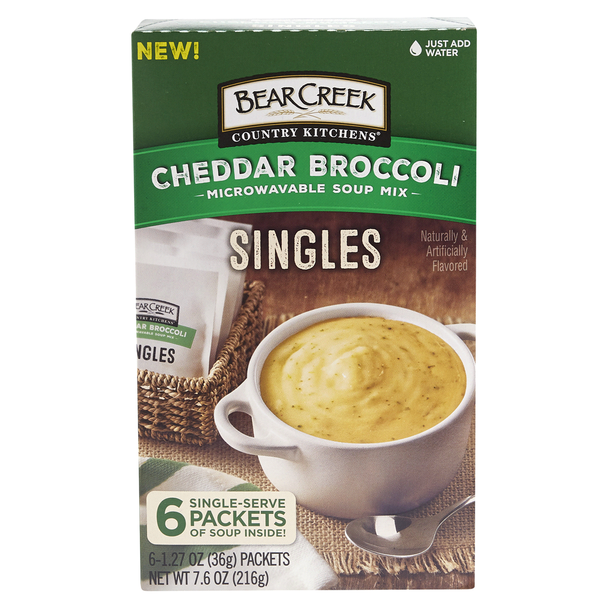 slide 1 of 5, Bear Creek Soup Singles Cheddar Broccoli, 7.6 oz