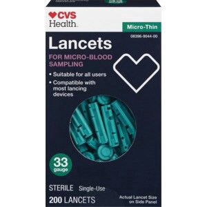 slide 1 of 1, CVS Health Micro Thin 33 Gauge Lancets, 200 Ct, 1 ct
