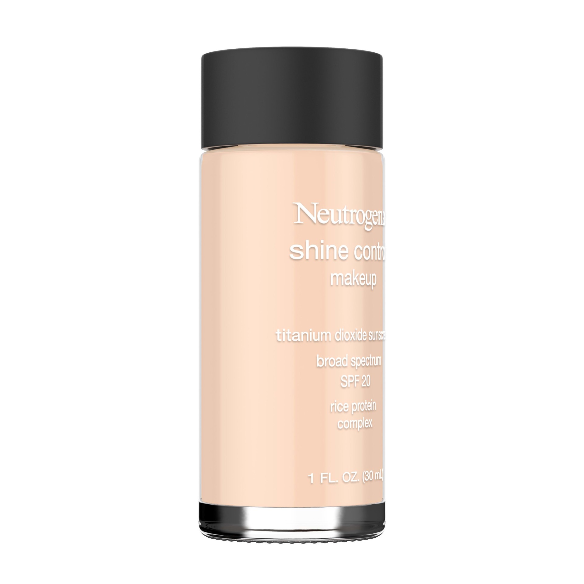 slide 5 of 5, NEUTROGENA Shine Control Liquid Makeup Broad Spectrum SPF 20, Nude 40, 1 Oz, 1 fl oz