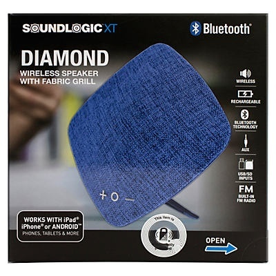 slide 1 of 1, Sound Logic Diamond Portable Fabric Bluetooth Speaker, 1 ct