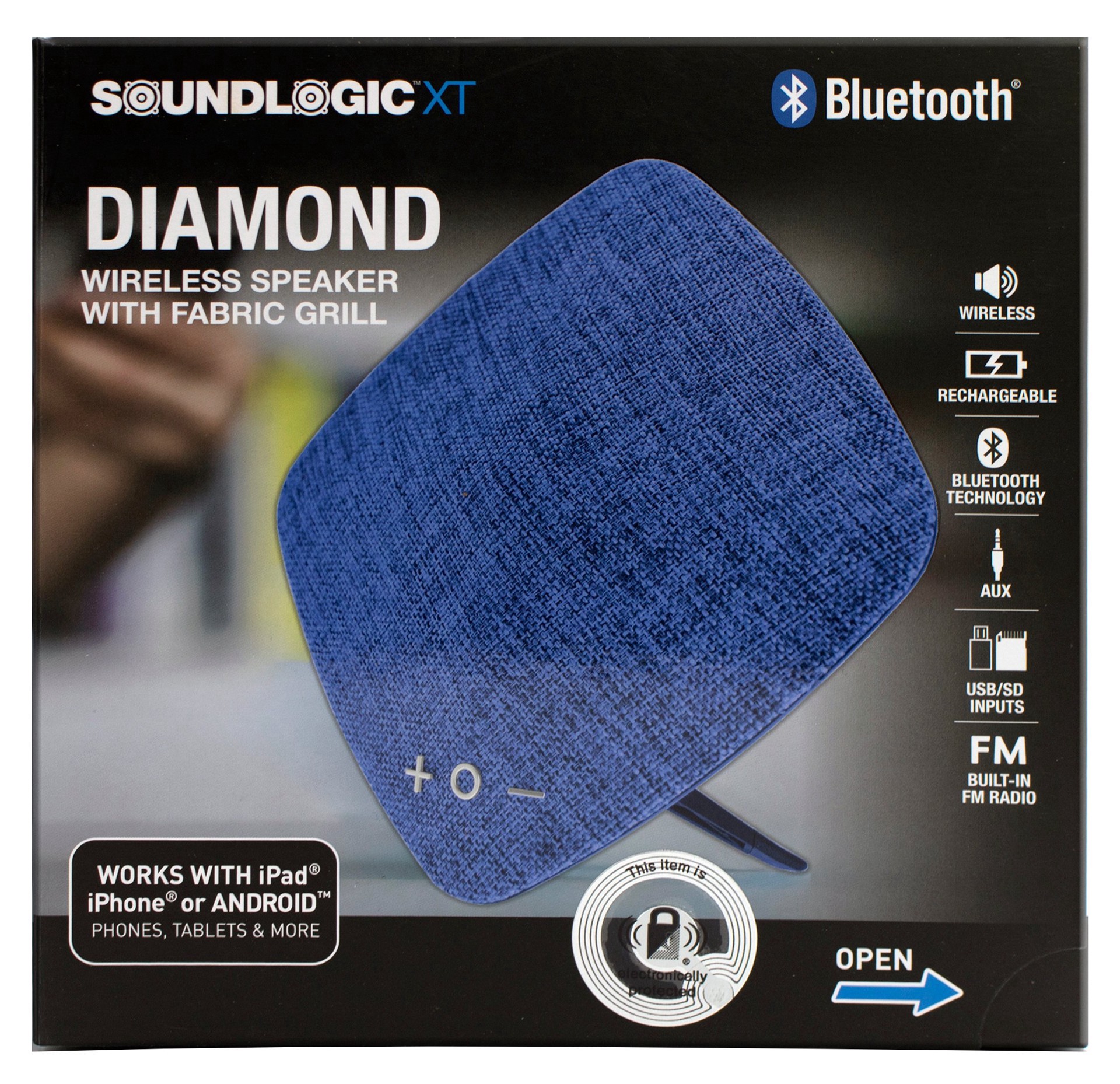 slide 1 of 1, Sound Logic Diamond Portable Fabric Bluetooth Speaker, 1 ct
