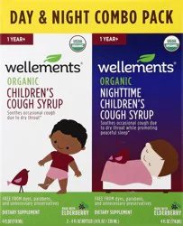 Wellements Day & Night Combo Pack Organic Children's Cough Syrup 4 oz