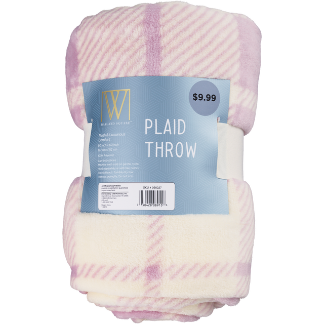 slide 1 of 1, Fall Fest Flannel Throw Blanket, Lilac Wave, 1 ct