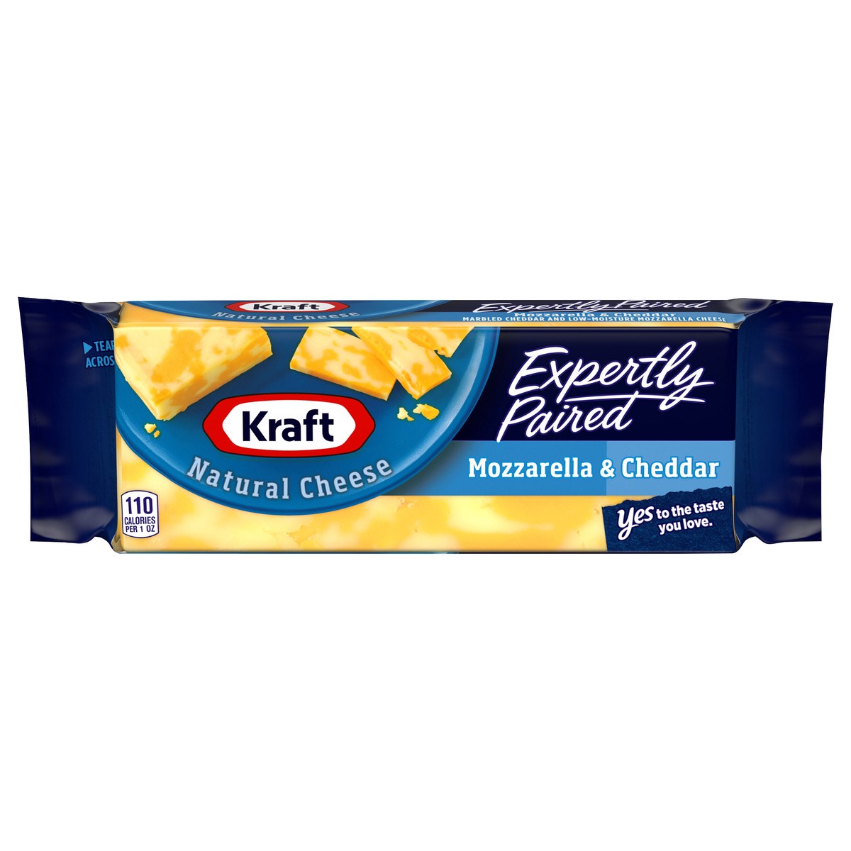 slide 1 of 11, Kraft Expertly Paired Mozzarella & Cheddar Marbled Cheese, 8 oz Block, 8 oz