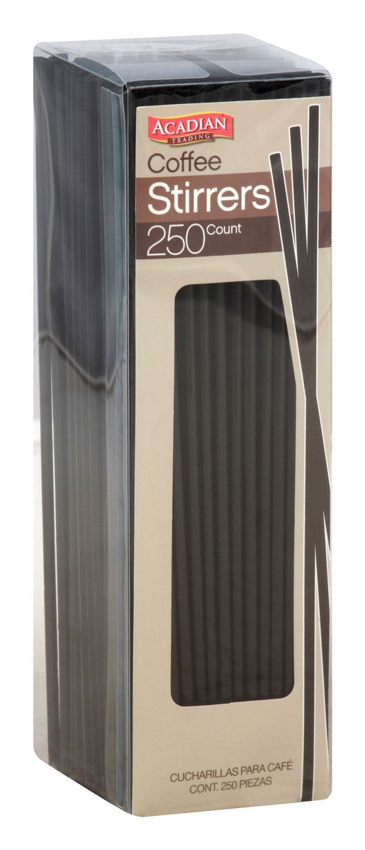 slide 4 of 8, Acadian Trading Coffee Stirrers, 250 ct