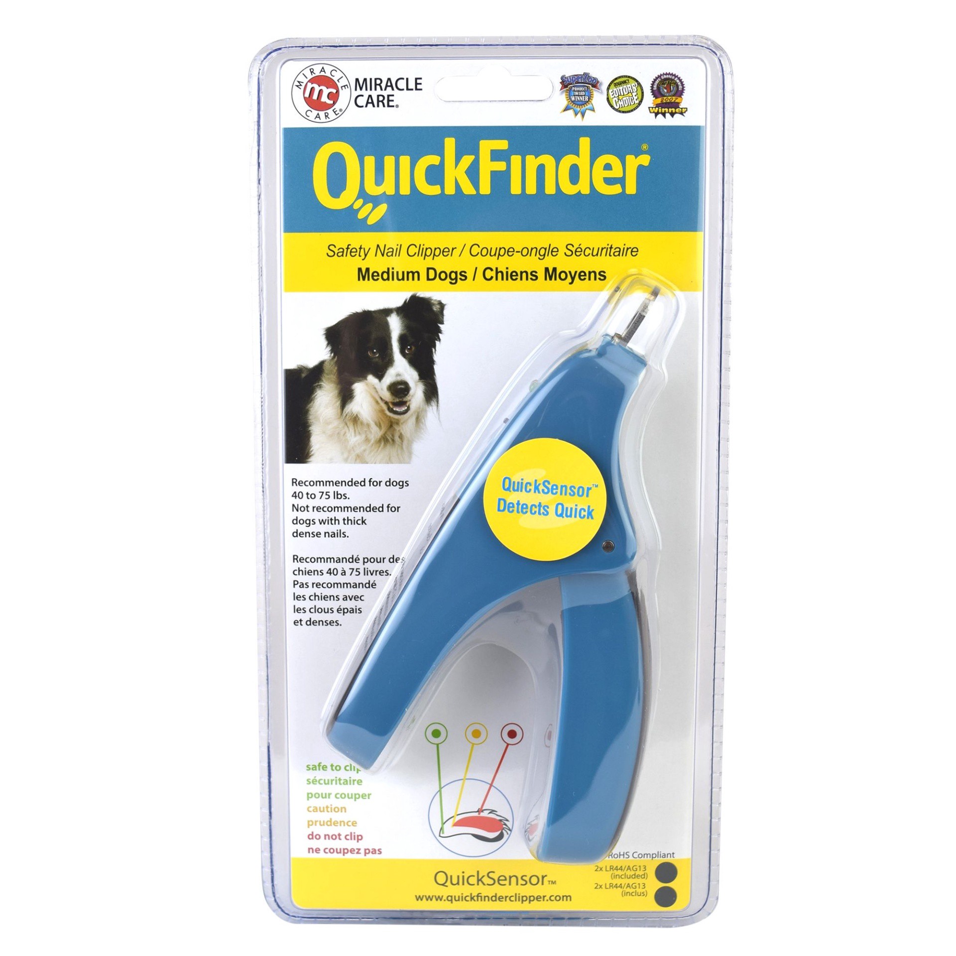 slide 1 of 1, Miracle Care QuickFinder Safety Dog Nail Clipper, MED