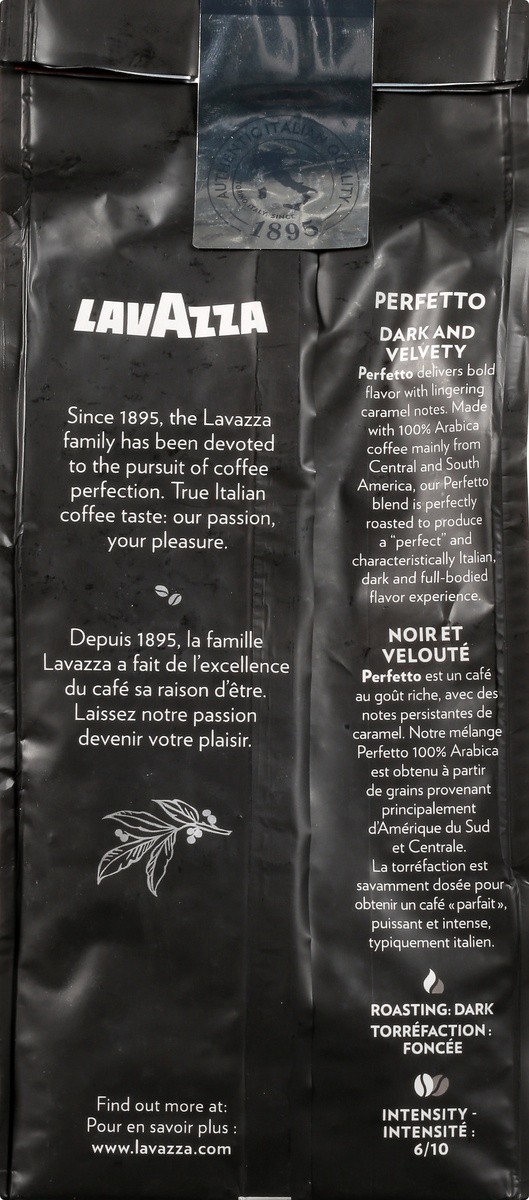 slide 9 of 9, Lavazza Dark Roast Whole Bean Perfetto Coffee - 12 oz, 12 oz