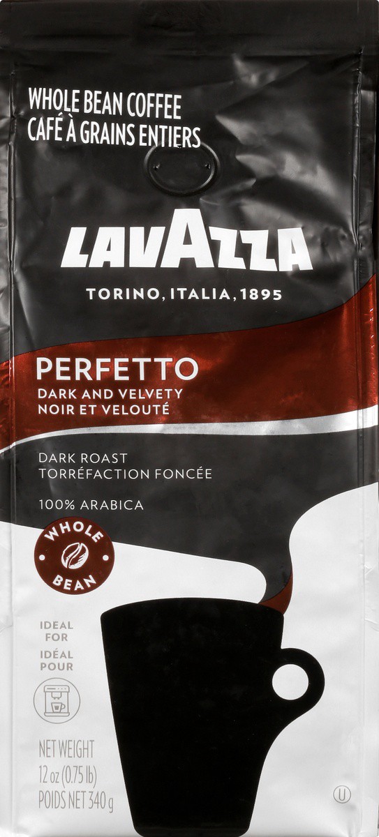 slide 5 of 9, Lavazza Dark Roast Whole Bean Perfetto Coffee - 12 oz, 12 oz