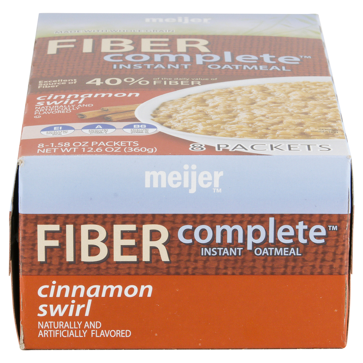 Meijer Instant Oatmeal High Fiber Cinnamon Swirl 12.6 oz Shipt