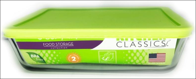 slide 1 of 1, C- Bakeware Gla 6Cup Glass Storage Cont W/Cover, 1 ct