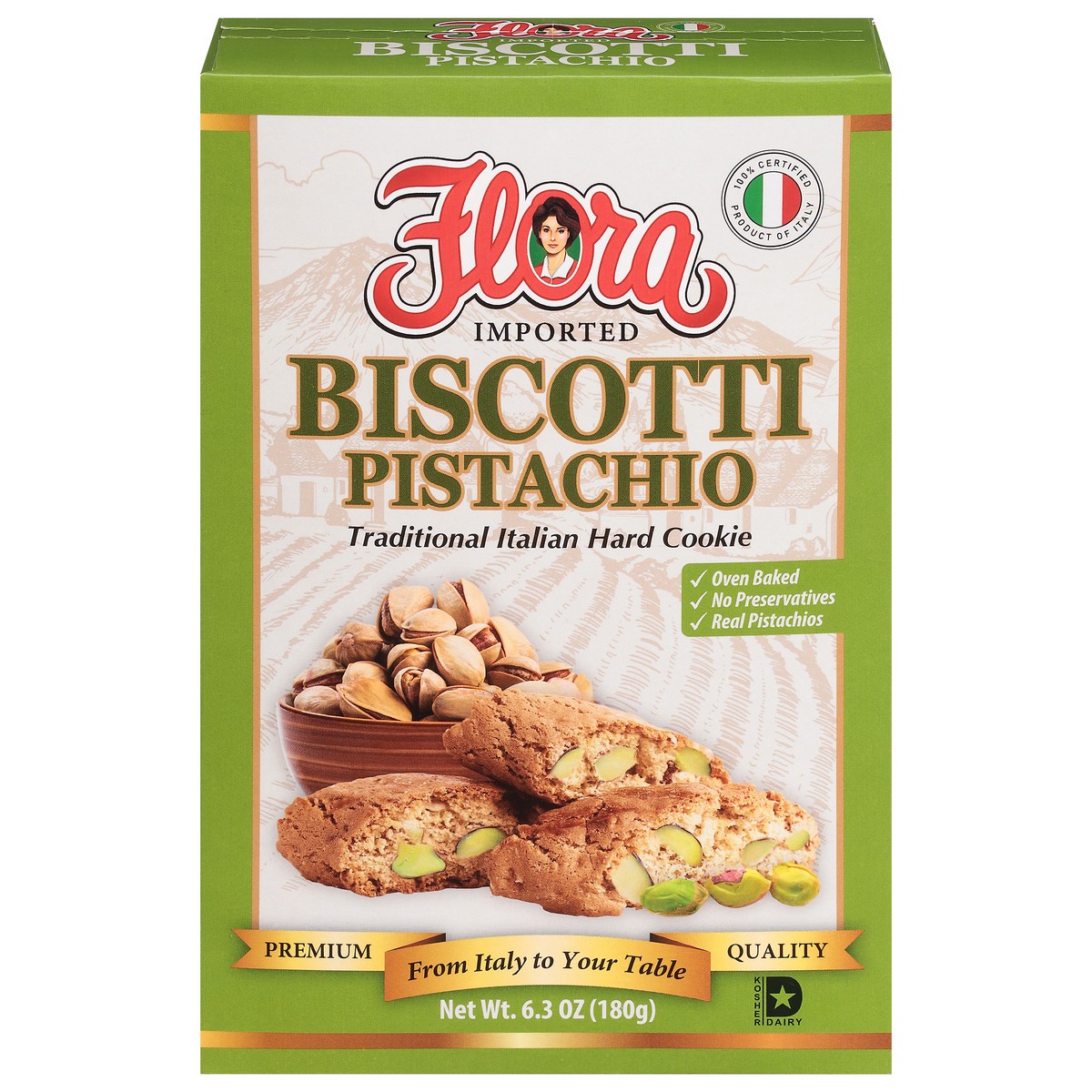 slide 1 of 9, Flora Pistachio Cookie 6.3 oz, 6.3 oz