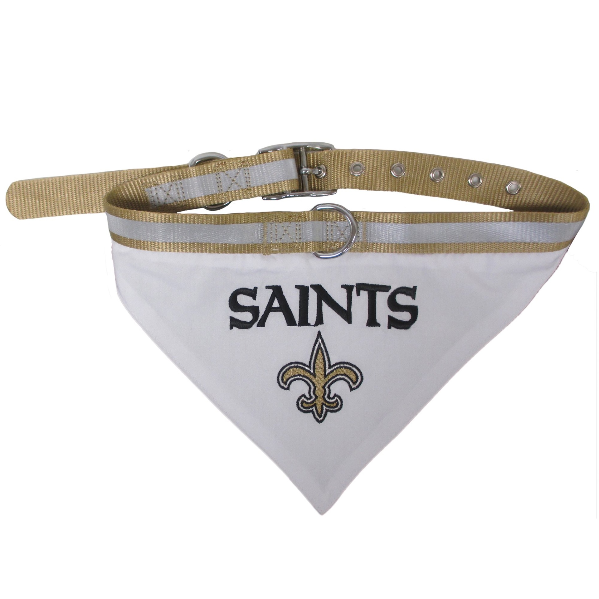 slide 1 of 1, Pets First New Orleans Saints Collar Bandana, SM