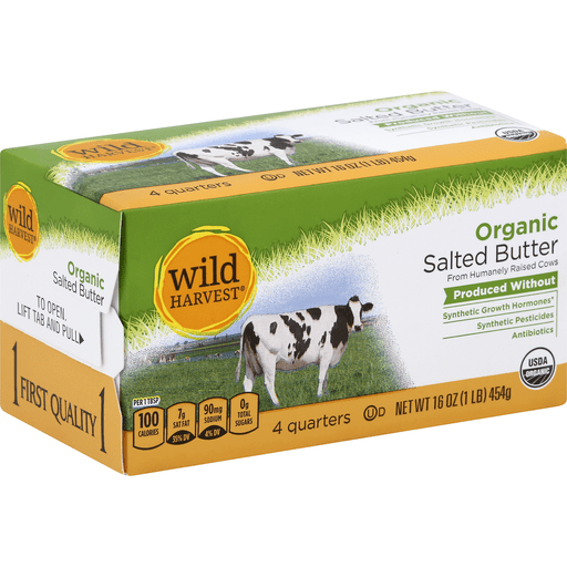 slide 1 of 1, Wild Harvest Organic Salted Butter, 16 oz