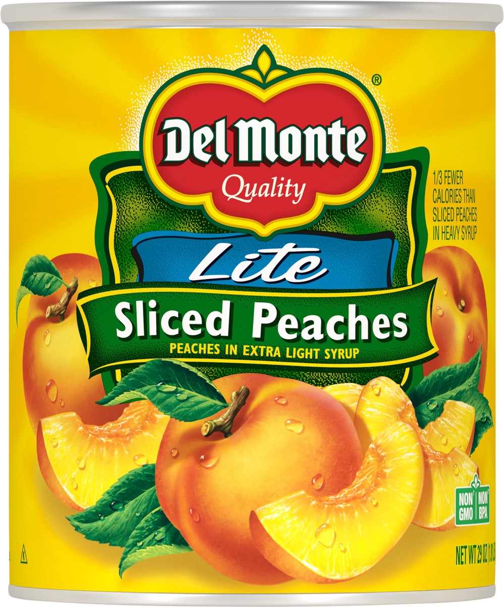 slide 2 of 7, Del Monte Lite Sliced Peaches, 29 oz