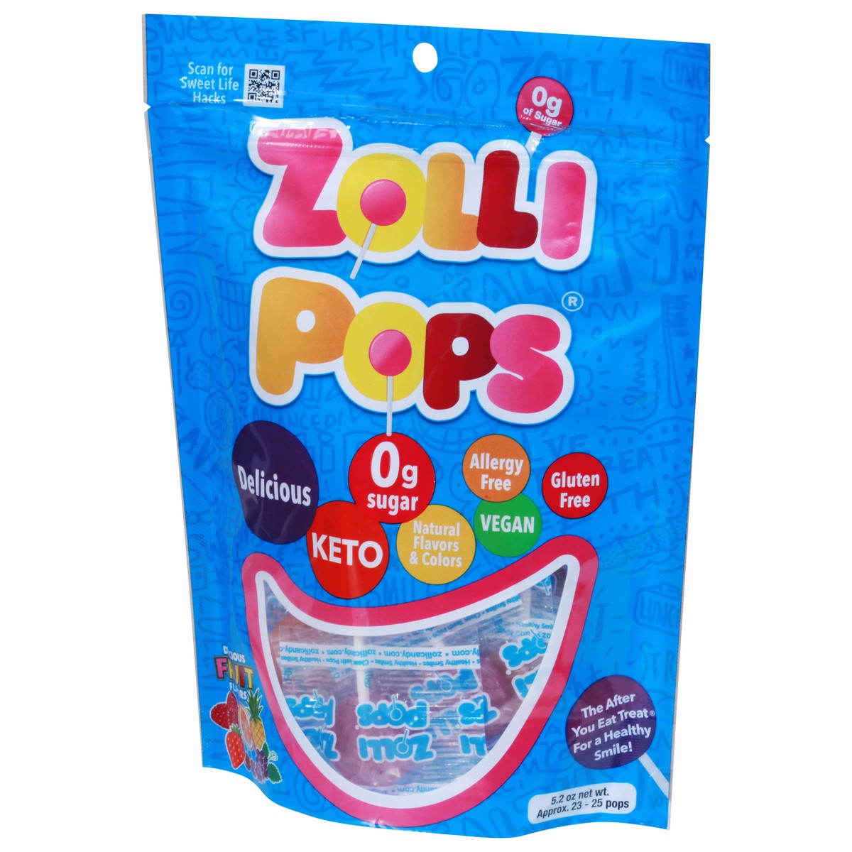 slide 3 of 9, Zollipops Delicious Fruit Flavors Pops 25 ea, 5.2 oz