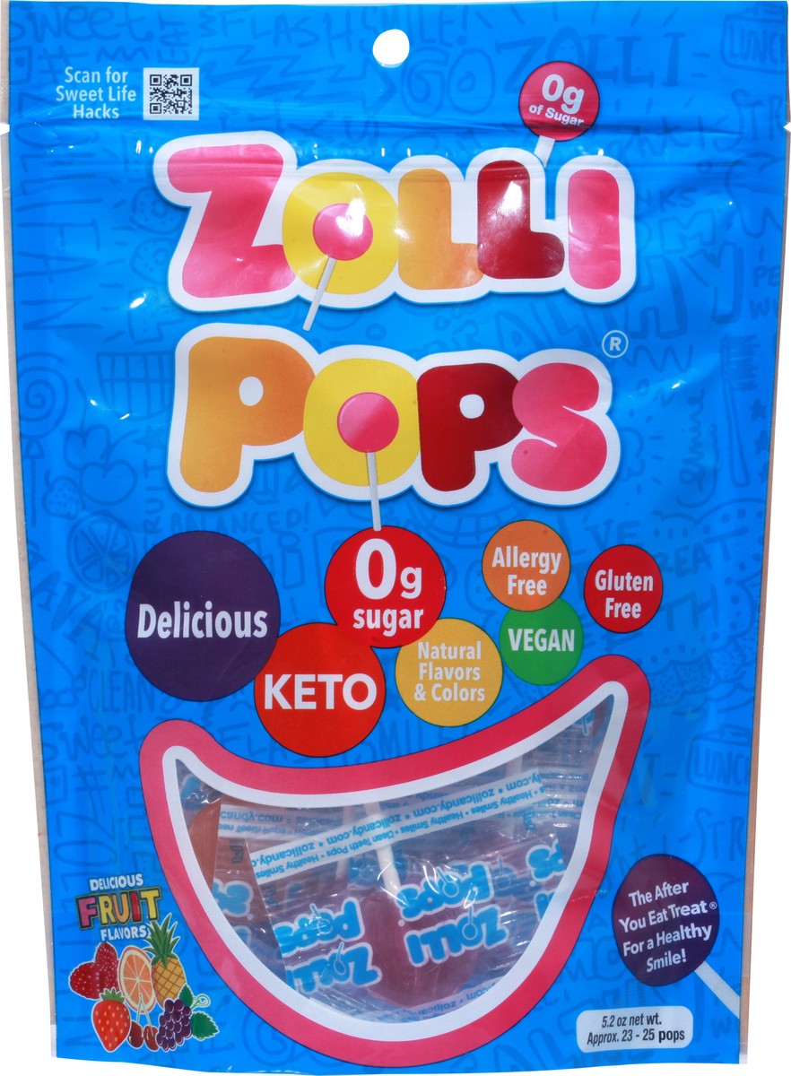 slide 6 of 9, Zollipops Delicious Fruit Flavors Pops 25 ea, 5.2 oz