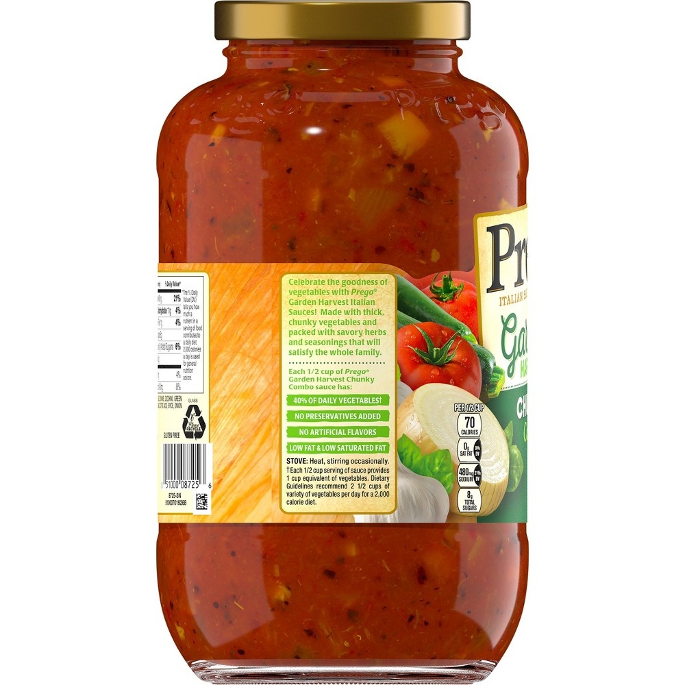 slide 7 of 8, Prego Chunky Garden Combo Italian Sauce, 45 oz
