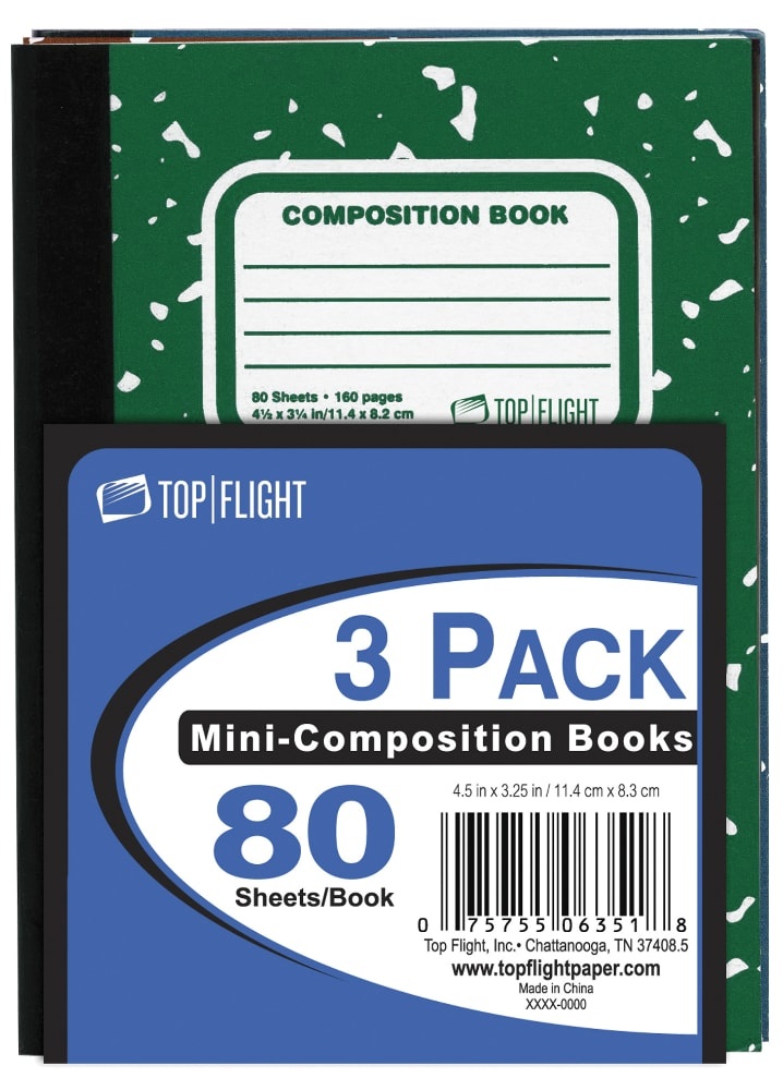 slide 1 of 1, Top Flight Mini-Composition Books, 80 ct