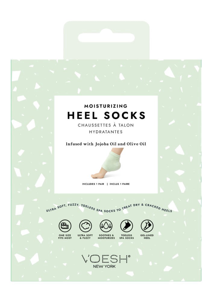 slide 1 of 1, Voesh Moisturizing Heel Socks, 1 ct