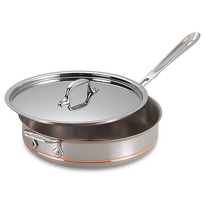 slide 1 of 1, All-Clad Copper Core Saut Pan, 3 qt