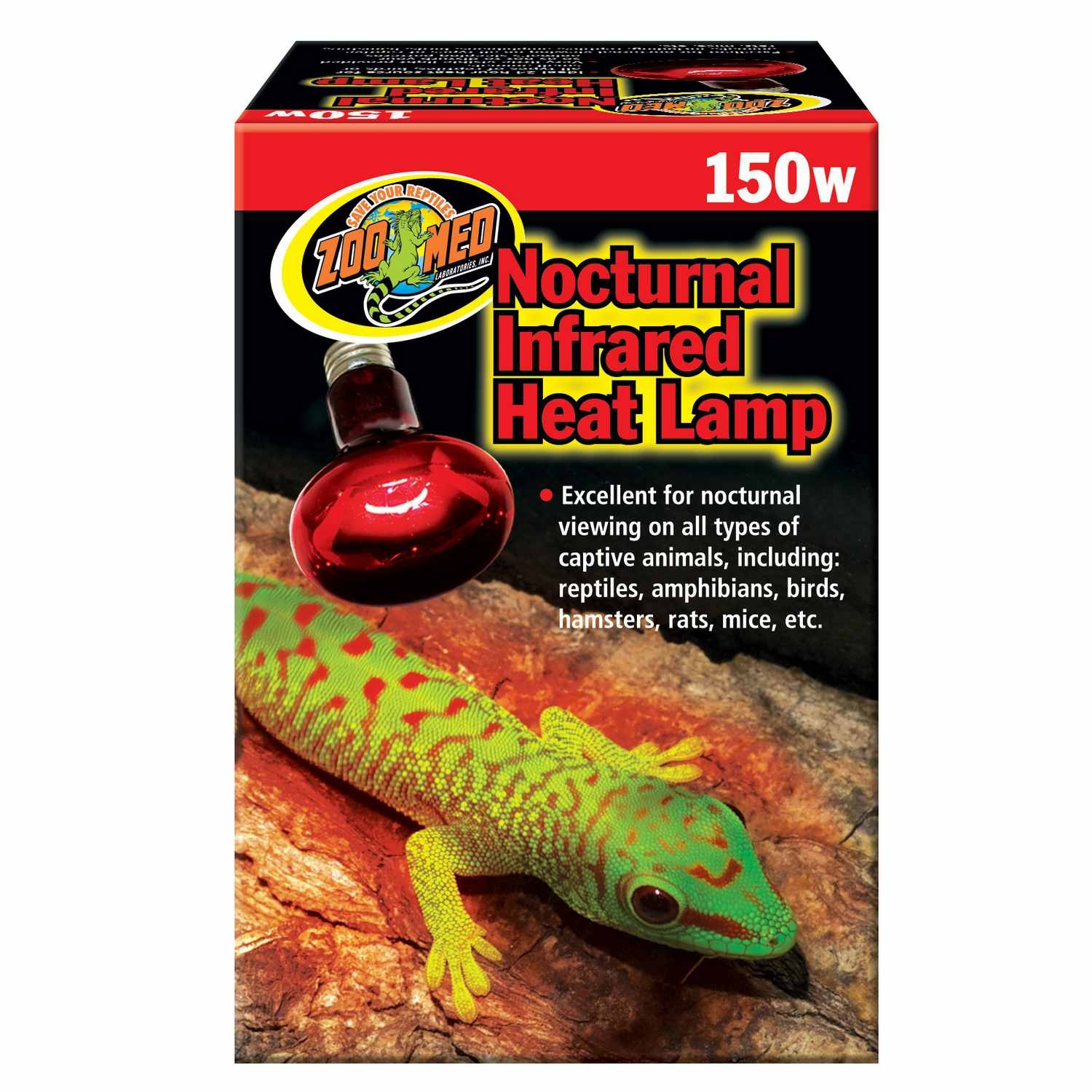 slide 1 of 1, Zoo Med Nocturnal Infrared Heat Lamp, 150 Watts, 1 ct