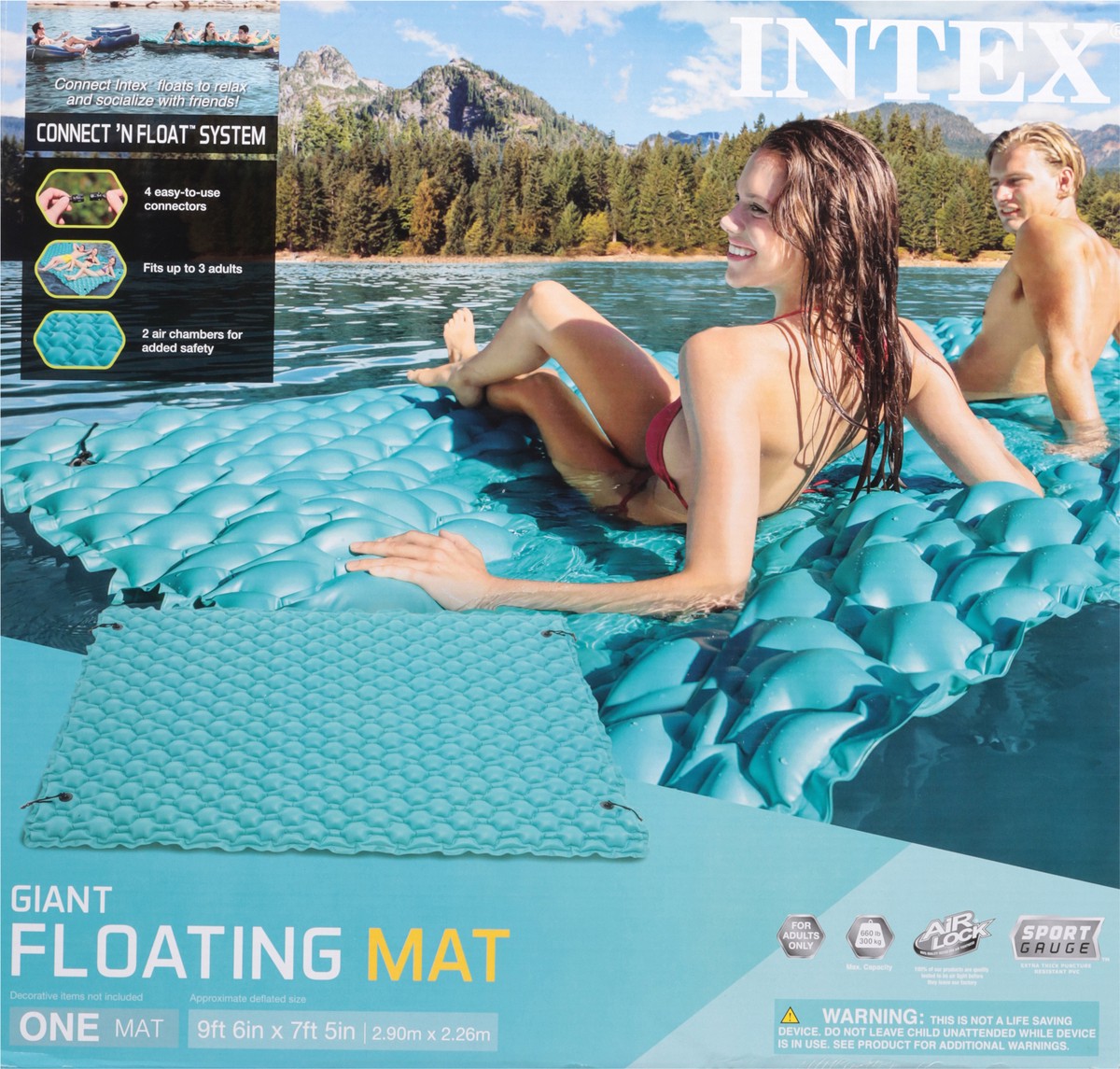 slide 9 of 11, Intex Floating Mat Giant 1 ea, 1 ct