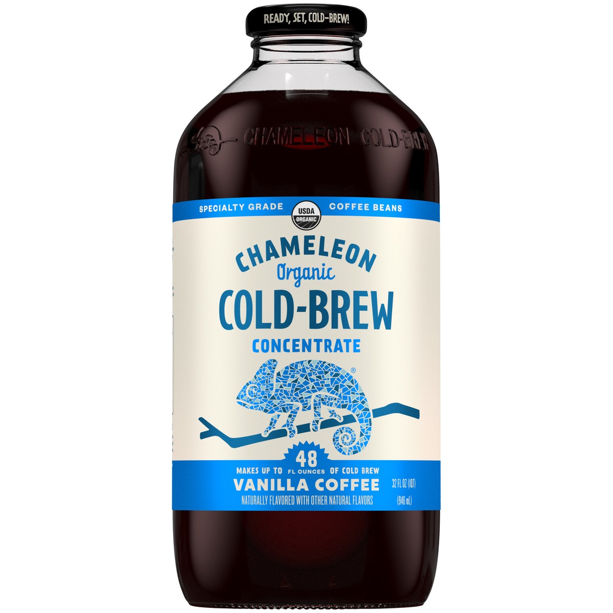 slide 1 of 6, Chameleon Cold-Brew Organic Vanilla Flavored Cold Brew Coffee Concentrate, 32 oz