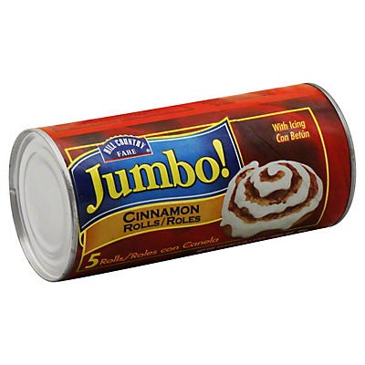 slide 1 of 1, Hill Country Fare Jumbo! With Icing Cinnamon Rolls, 5 ct
