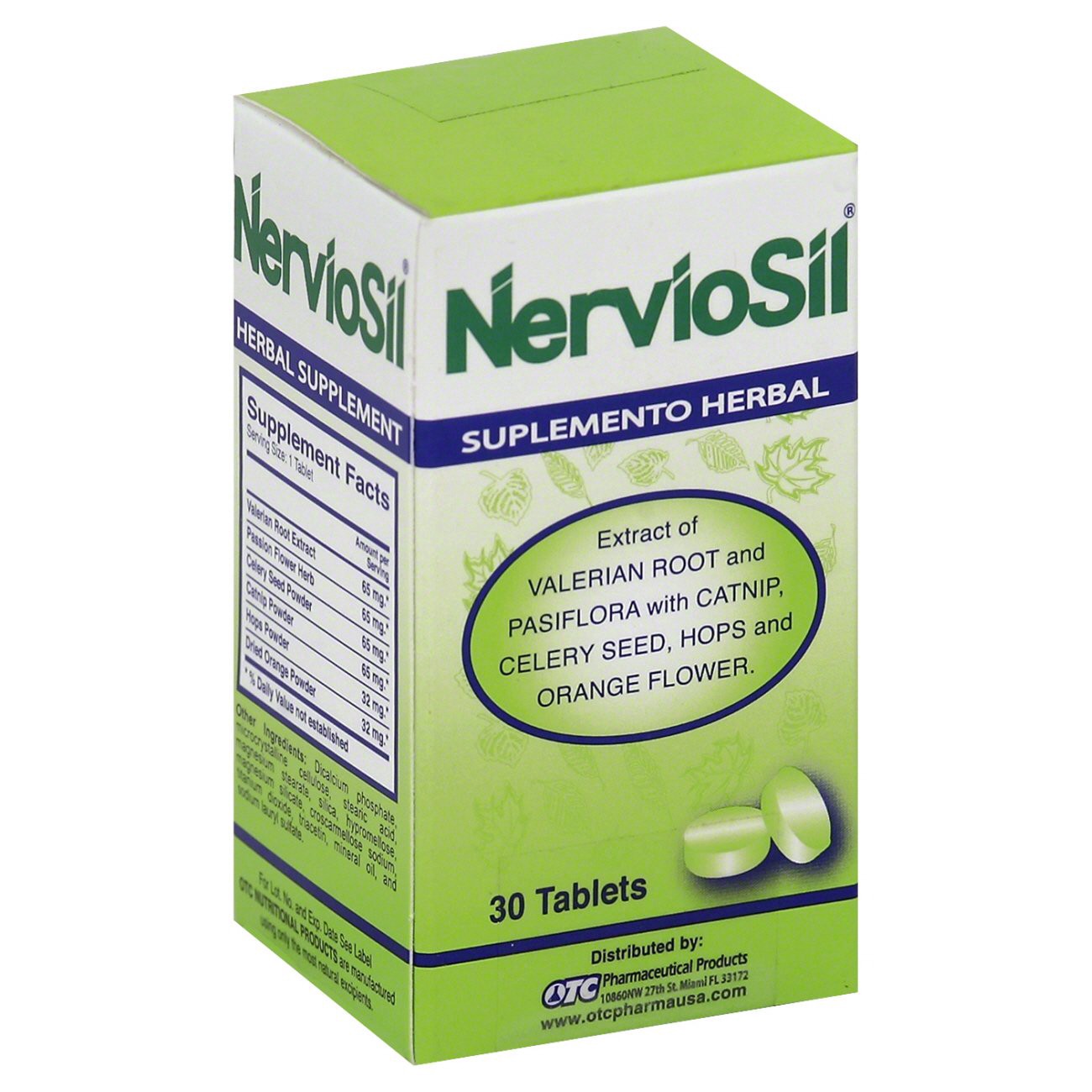 slide 1 of 1, NervioSil Herbal Supplement, 30 ct