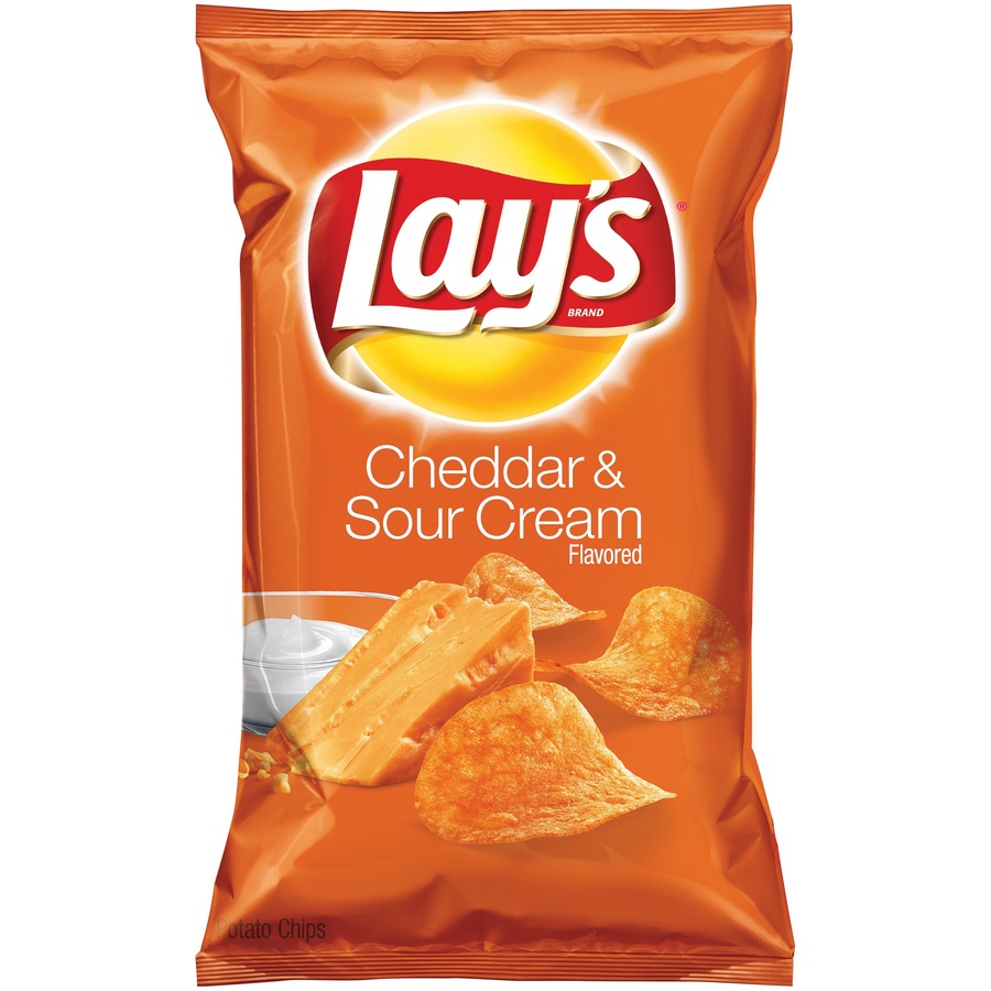 slide 1 of 1, Lay's Potato Chips Cheddar & Sour Cream, 2.75 oz