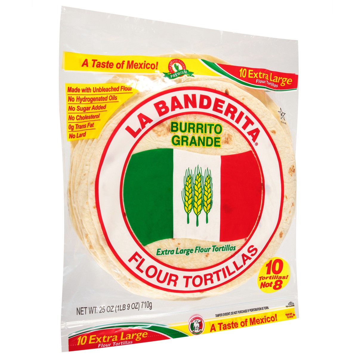 slide 13 of 14, La Banderita Extra Large Burrito Grande Flour Tortillas 10 ea, 10 ct