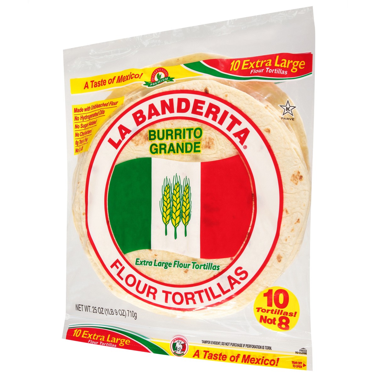 slide 5 of 14, La Banderita Extra Large Burrito Grande Flour Tortillas 10 ea, 10 ct
