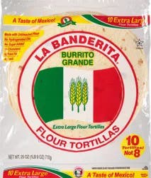 La Banderita Extra Large Burrito Grande Flour Tortillas 10 ea