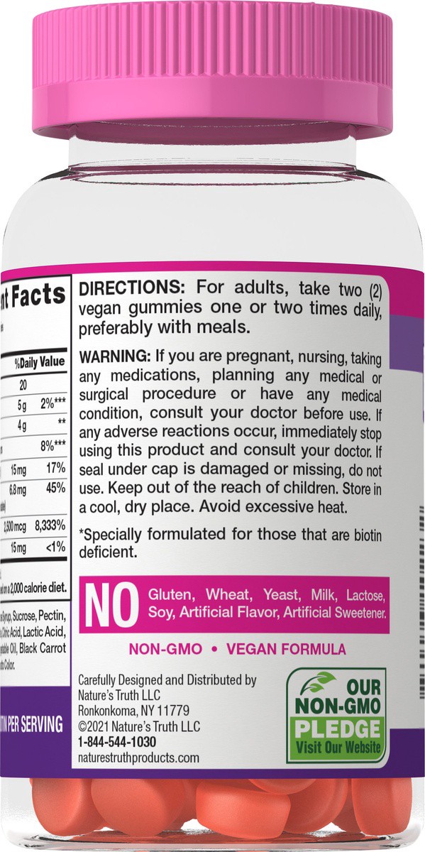 slide 5 of 5, Nature's Truth Gummies Gorgeous Hair, Skin & Nails 80 ea, 80 ct