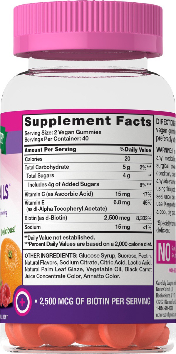 slide 3 of 5, Nature's Truth Gummies Gorgeous Hair, Skin & Nails 80 ea, 80 ct