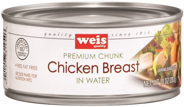 slide 1 of 1, Weis Quality Premium Chunk in Water Chicken Breast, 10 oz