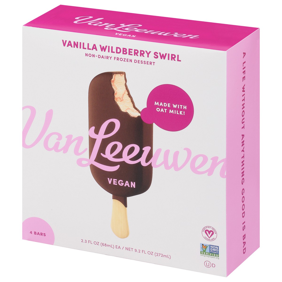 slide 2 of 9, Van Leeuwen Vanilla Wildberry Swirl Ice Cream Bar 4 - 2.3 fl oz Bars, 4 ct
