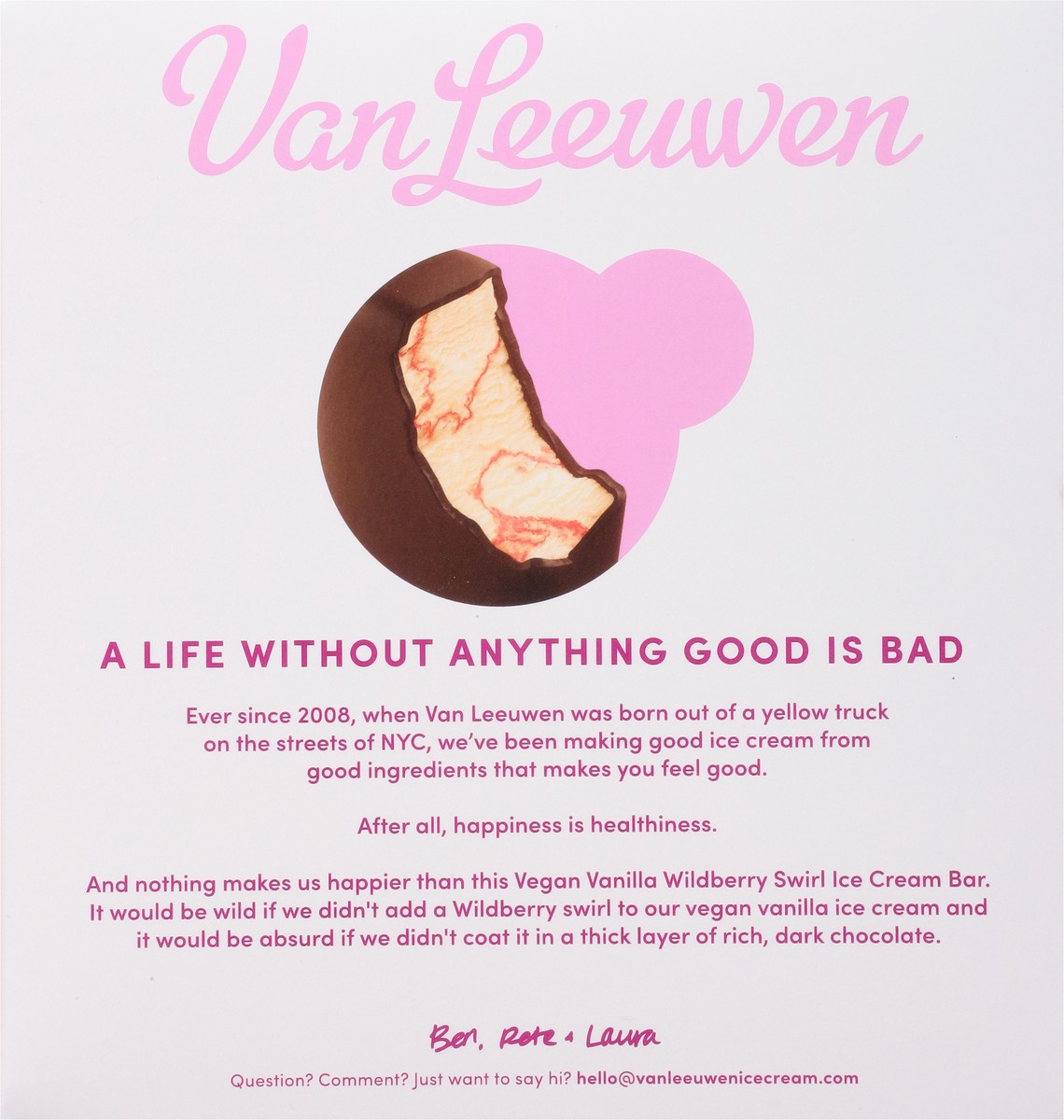 slide 4 of 9, Van Leeuwen Vanilla Wildberry Swirl Ice Cream Bar 4 - 2.3 fl oz Bars, 4 ct