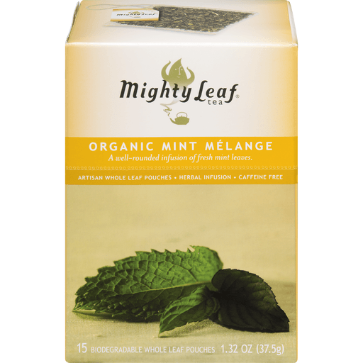 slide 1 of 1, Mighty Leaf Tea Organic Mint Melange Whole Leaf Tea, 15 ct