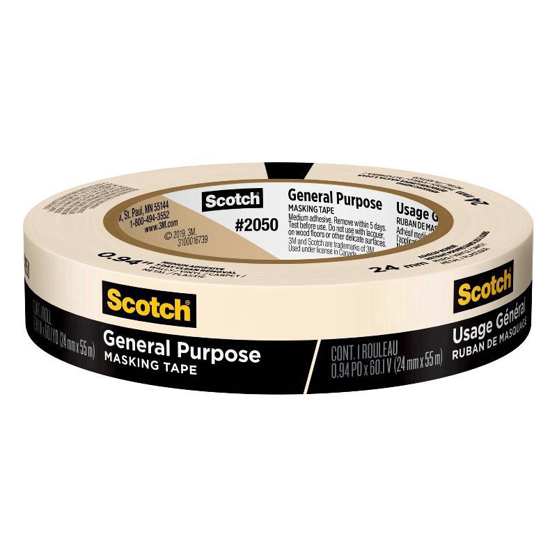 slide 1 of 7, Scotch Masking Tape 60Yd, 60 yd