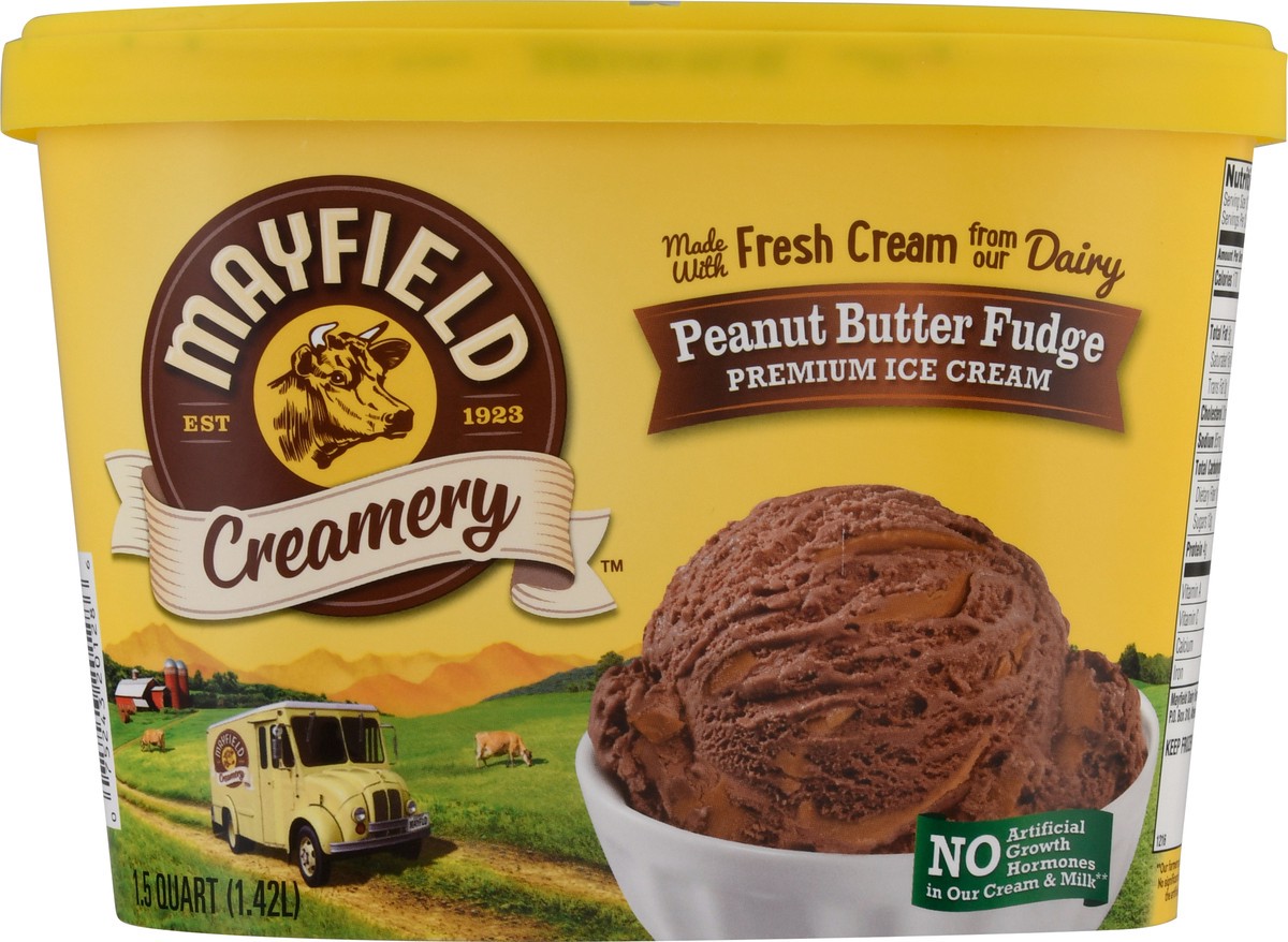 slide 5 of 13, Mayfield Creamery Premium Peanut Butter Fudge Ice Cream 1.5 qt, 1.5 qt