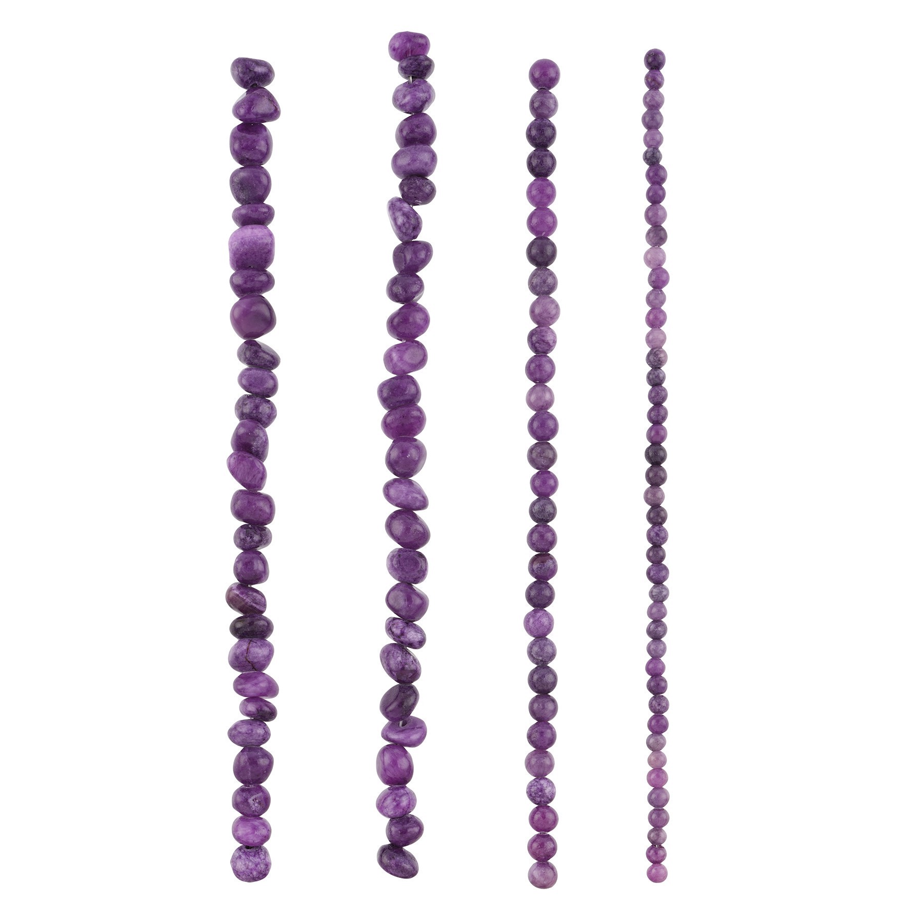 slide 3 of 3, Dark Purple Quartz Beads By Bead Landing, 71.12 cm