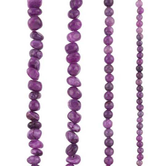 slide 1 of 3, Dark Purple Quartz Beads By Bead Landing, 71.12 cm