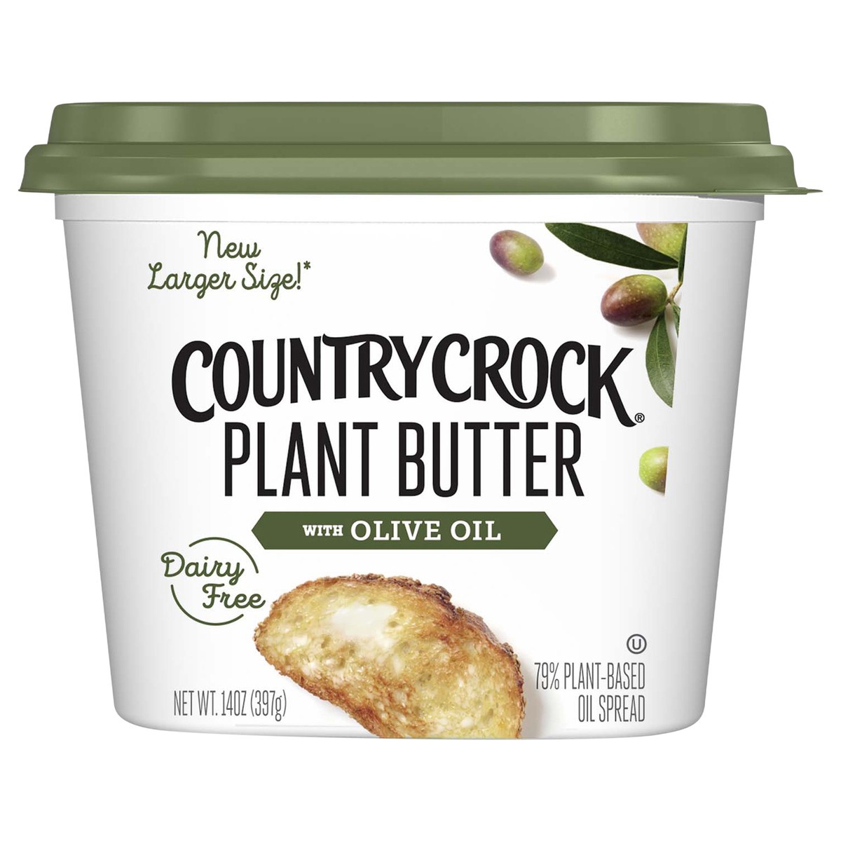 slide 1 of 6, Country Crock Plant Butter Olive Oil, 14 oz