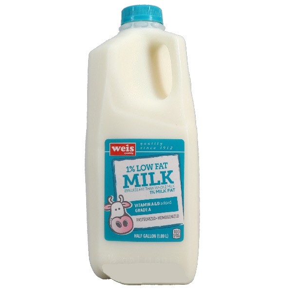 slide 1 of 1, Weis Quality Grade A 1% Lowfat Milk, 64 fl oz