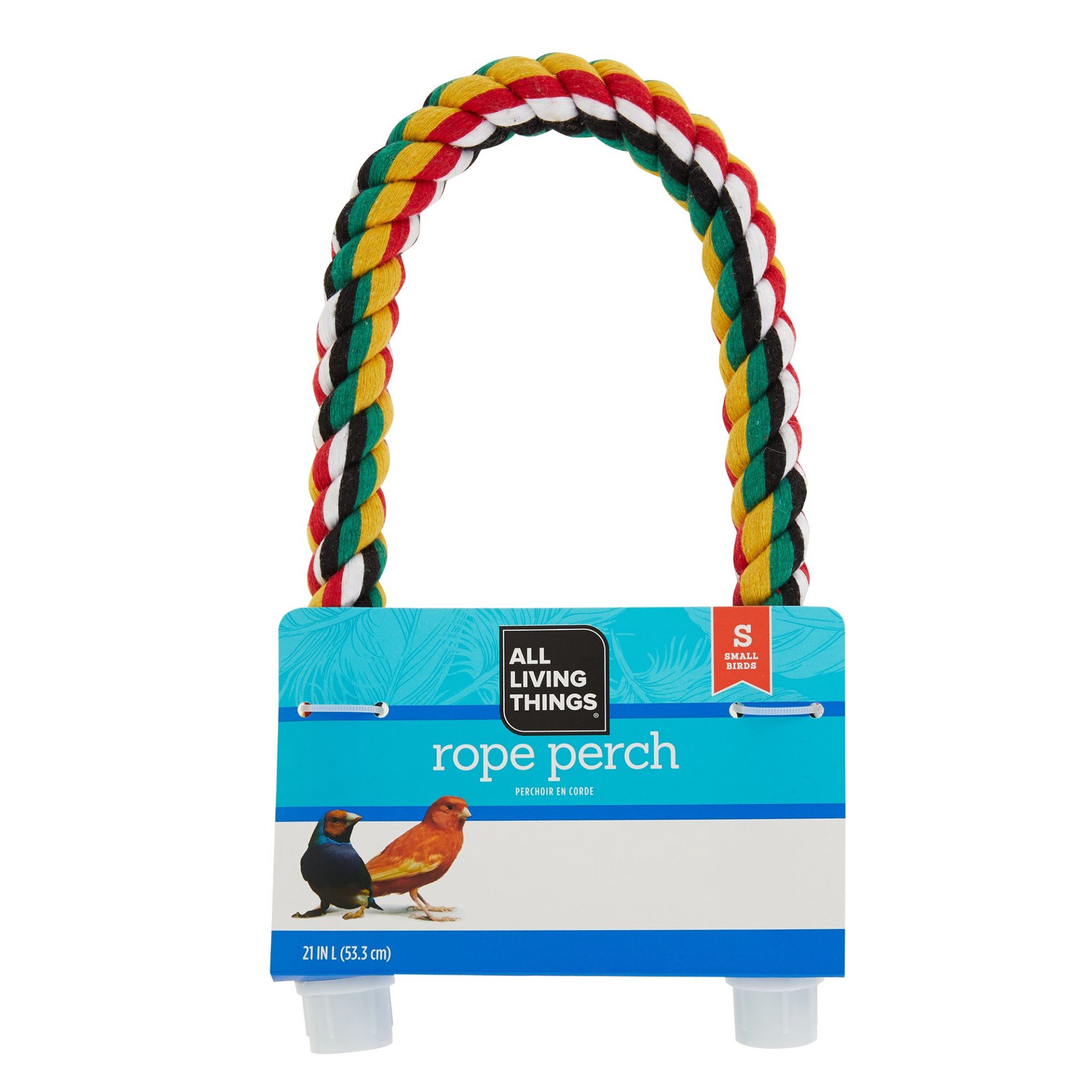 slide 1 of 1, All Living Things Rope Bird Perch, 21 in