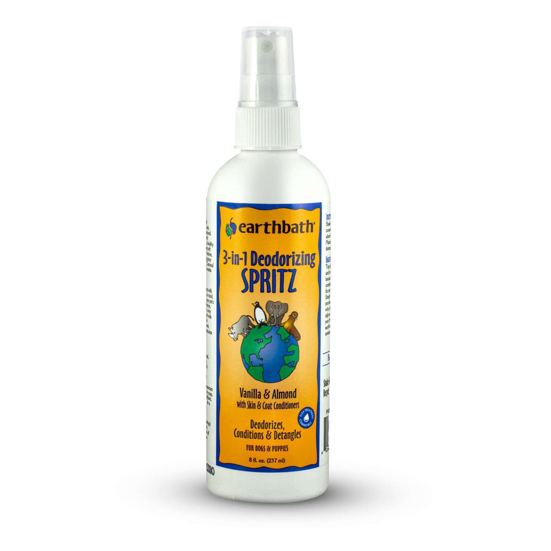 slide 1 of 1, earthbath Totally Natural Vanilla Almond Deodorizing Dog Spritz, 8 fl oz