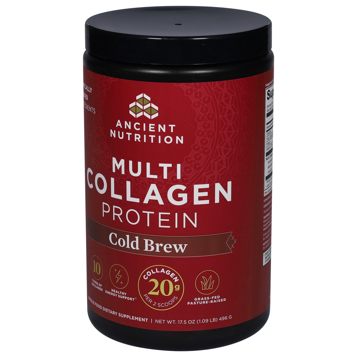 slide 9 of 9, Ancient Nutrition Multi Collagen Protein Cold Brew, 17.6 oz